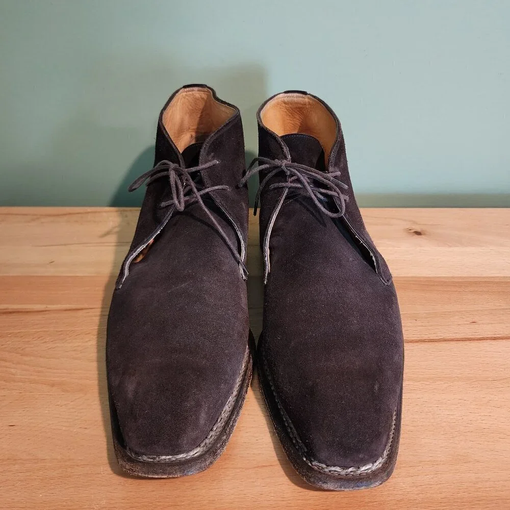 Calzoleria Harris Firenze Italy Suede Lace Up Chukka Boots for Barney's New York